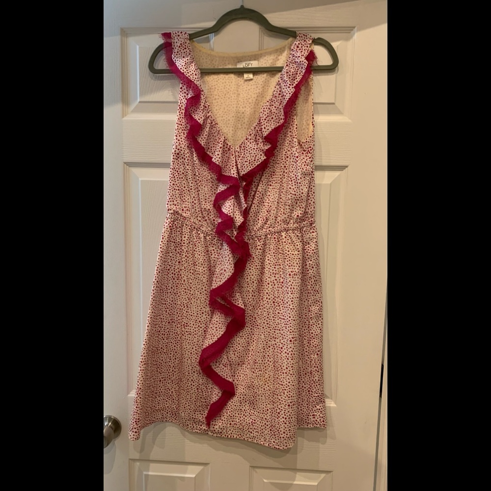Loft size medium ruffled summer dress